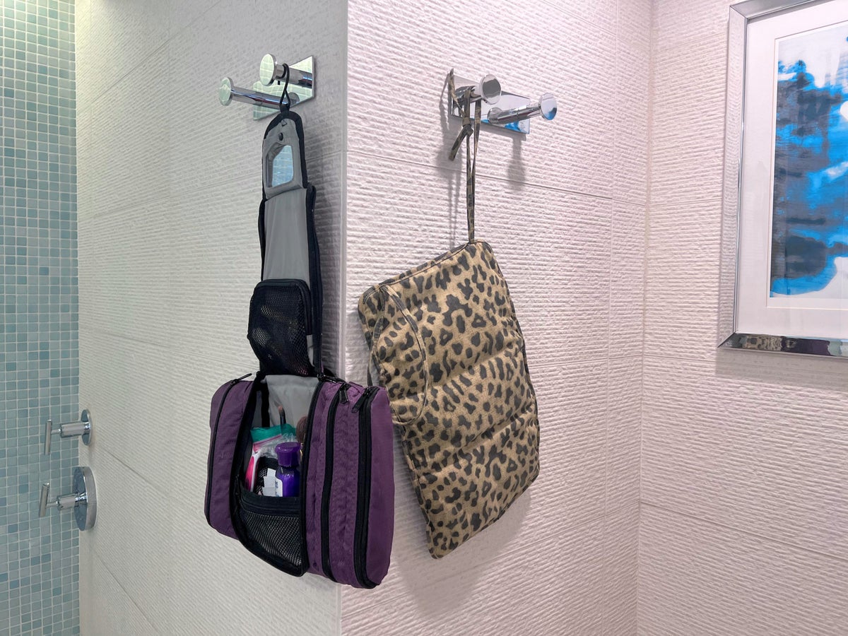 Hanging toiletry bag