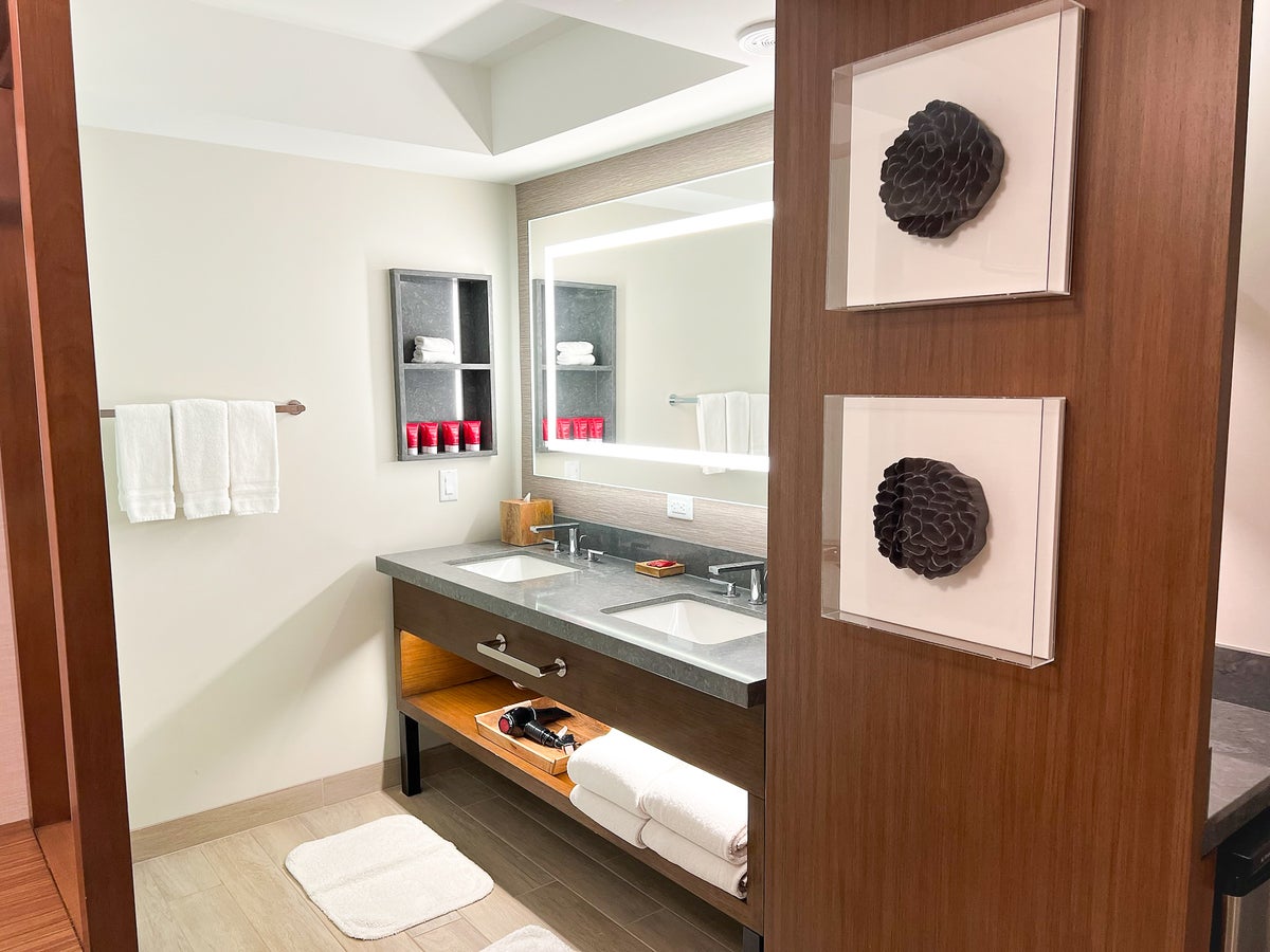 Hyatt Regency Maui Resort and Spa room sink and bathroom area