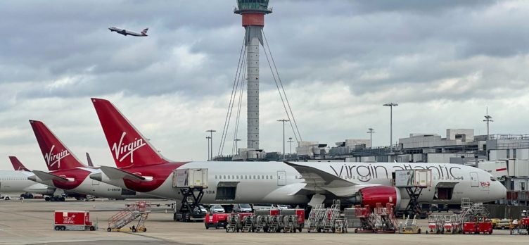 Virgin Atlantic aircraft at Heathrow
