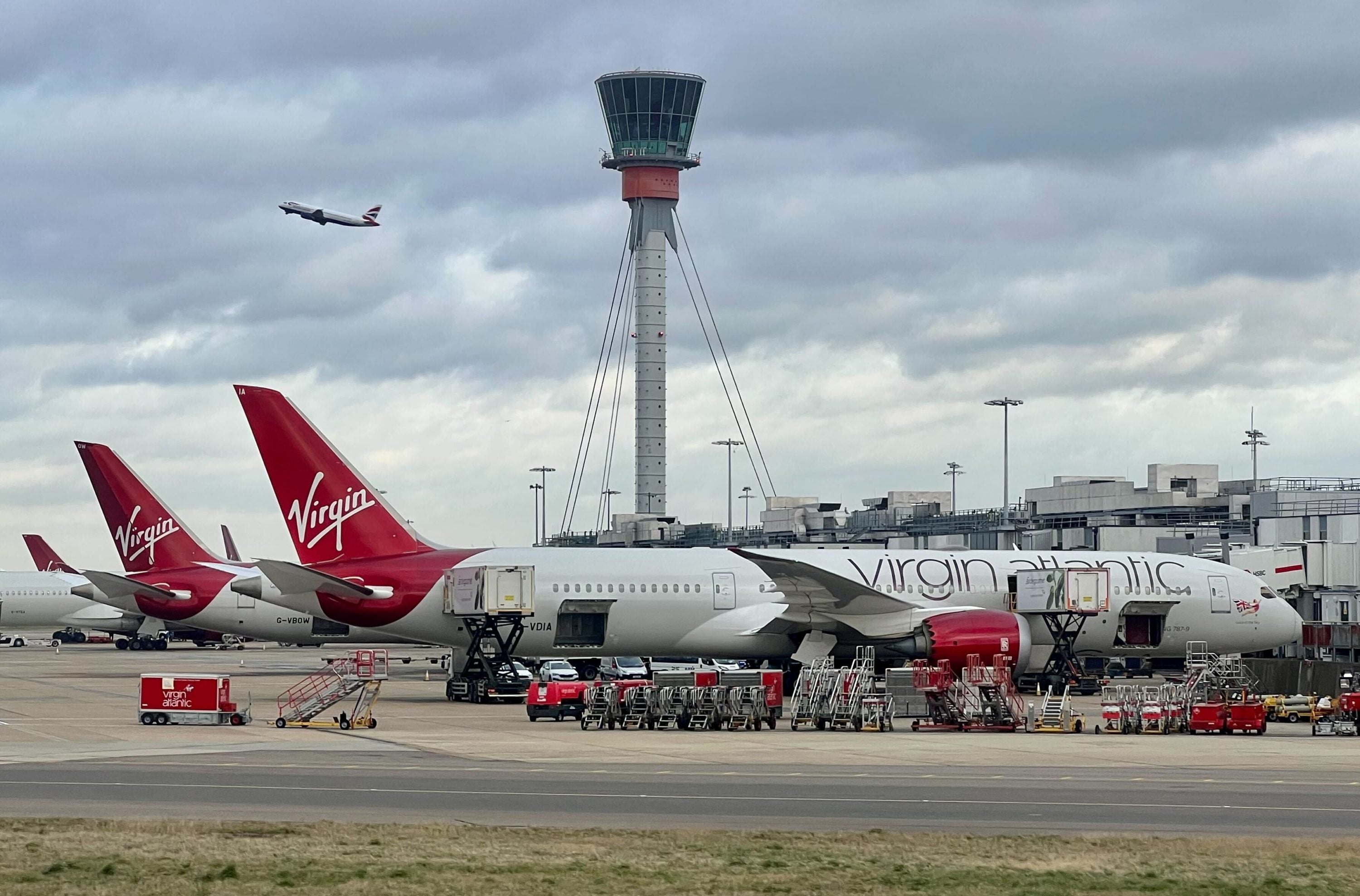 Virgin Atlantic aircraft at Heathrow
