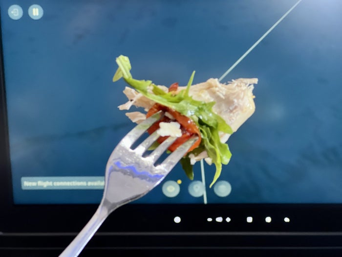 JetBlue Mint A321LR food close up