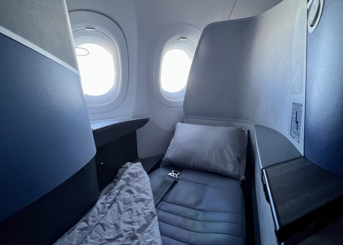 JetBlue Mint A321LR seat reclined