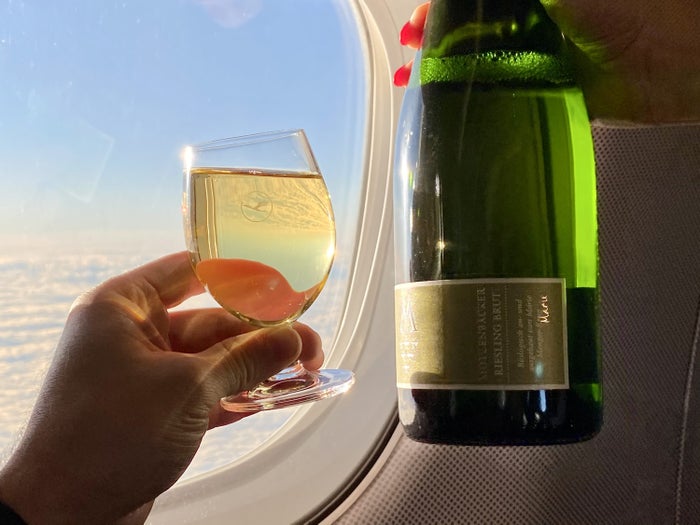 Lufthansa European business class Embraer E190 Riesling