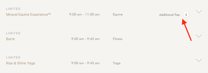 Miraval Daily Activity Calendar Miraval Daily Activity Calendar