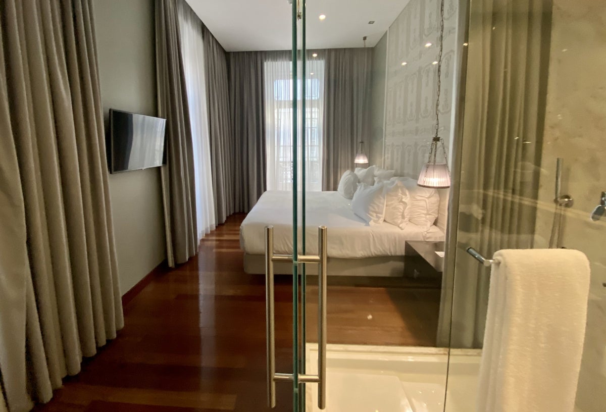 Pousada de Lisboa Small Luxury Hotels of the World bathroom to bedroom view