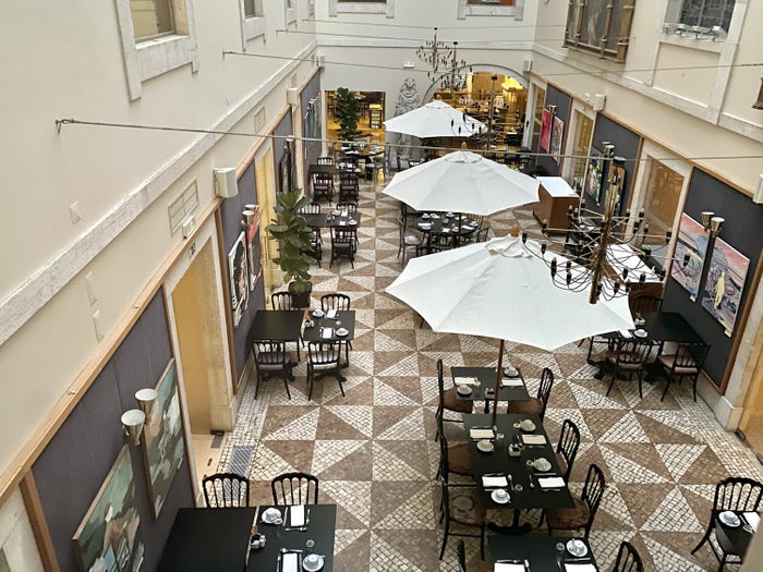 Pousada de Lisboa Small Luxury Hotels of the World restaurant from above