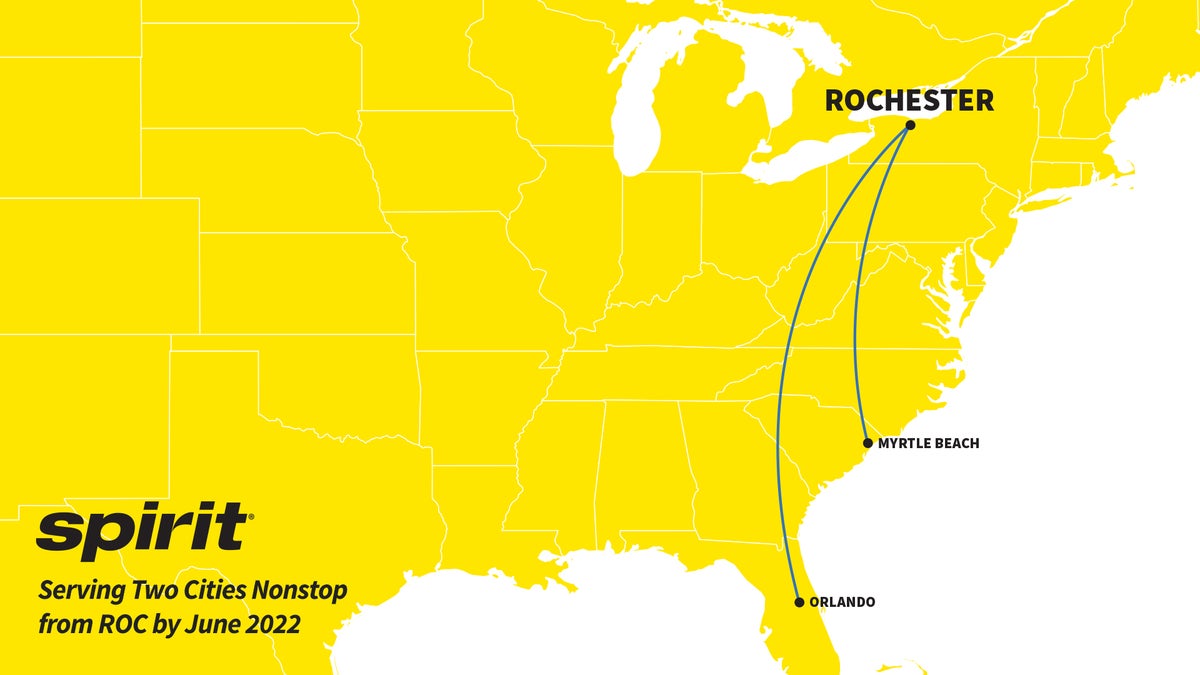 Spirit Rochester new routes