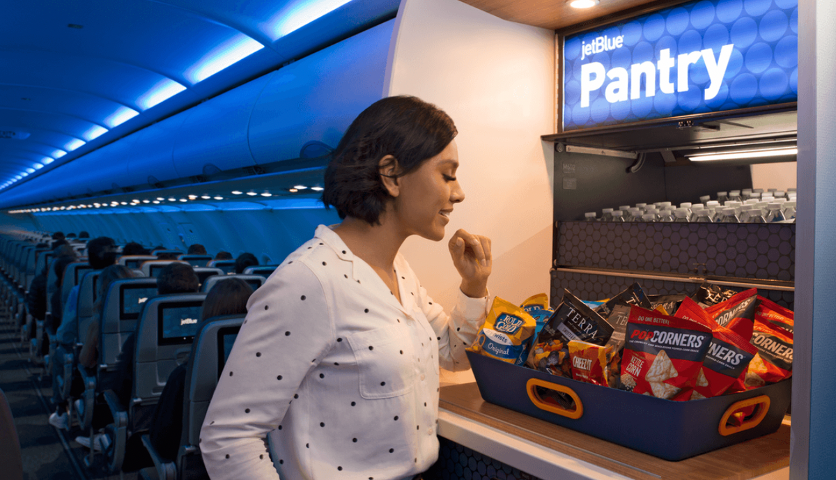 The Pantry onboard JetBlue's A321neo