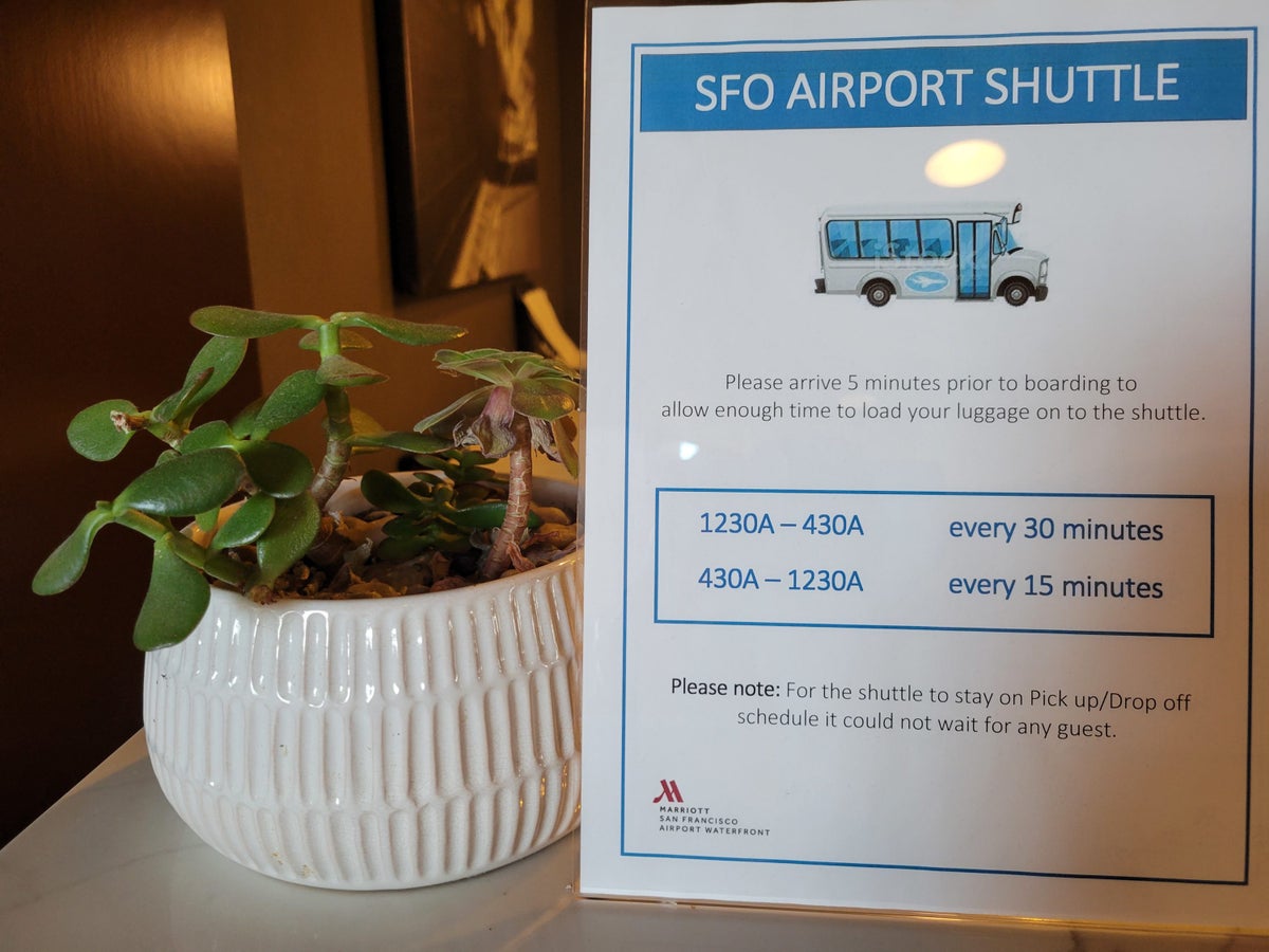 SFO Marriott Shuttle Schedule