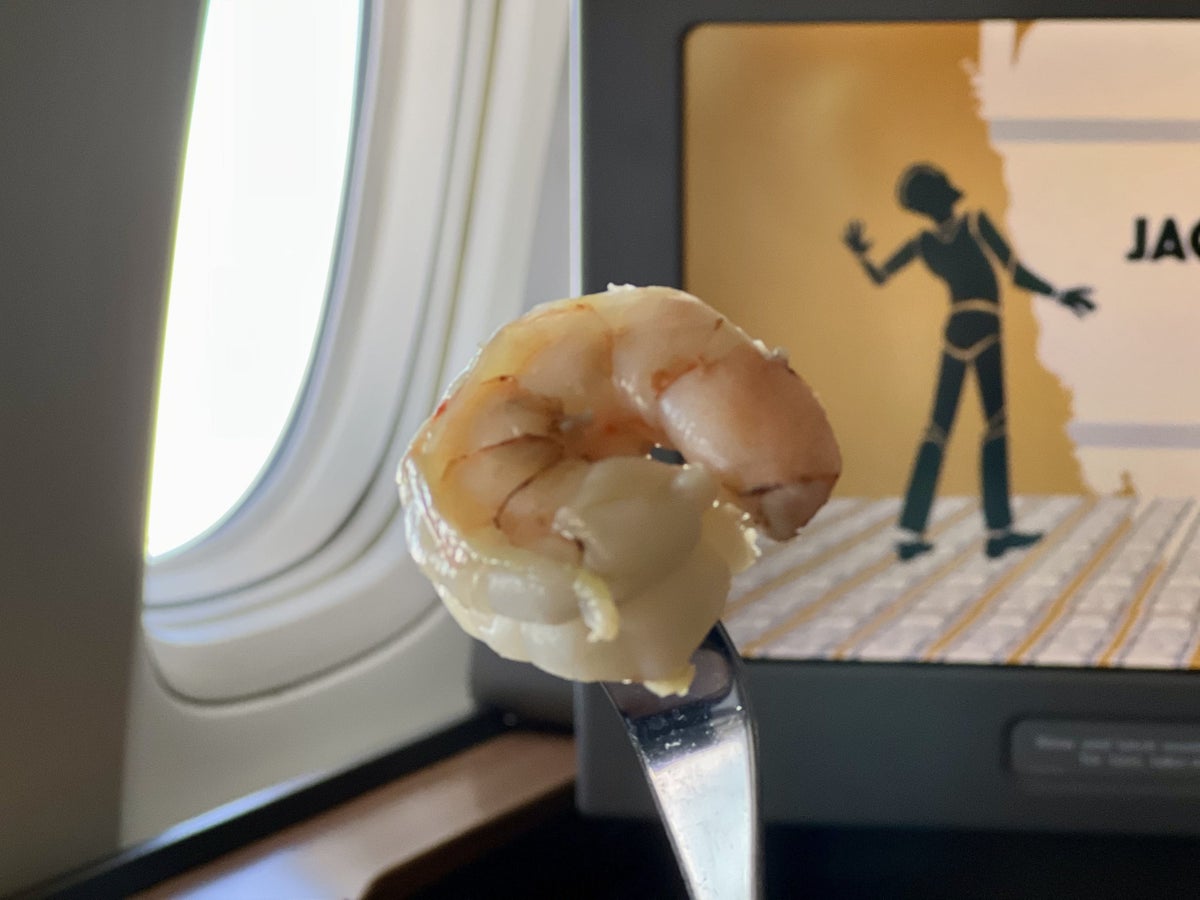 American Airlines Boeing 777 300 Flagship First FB juicy shrimp