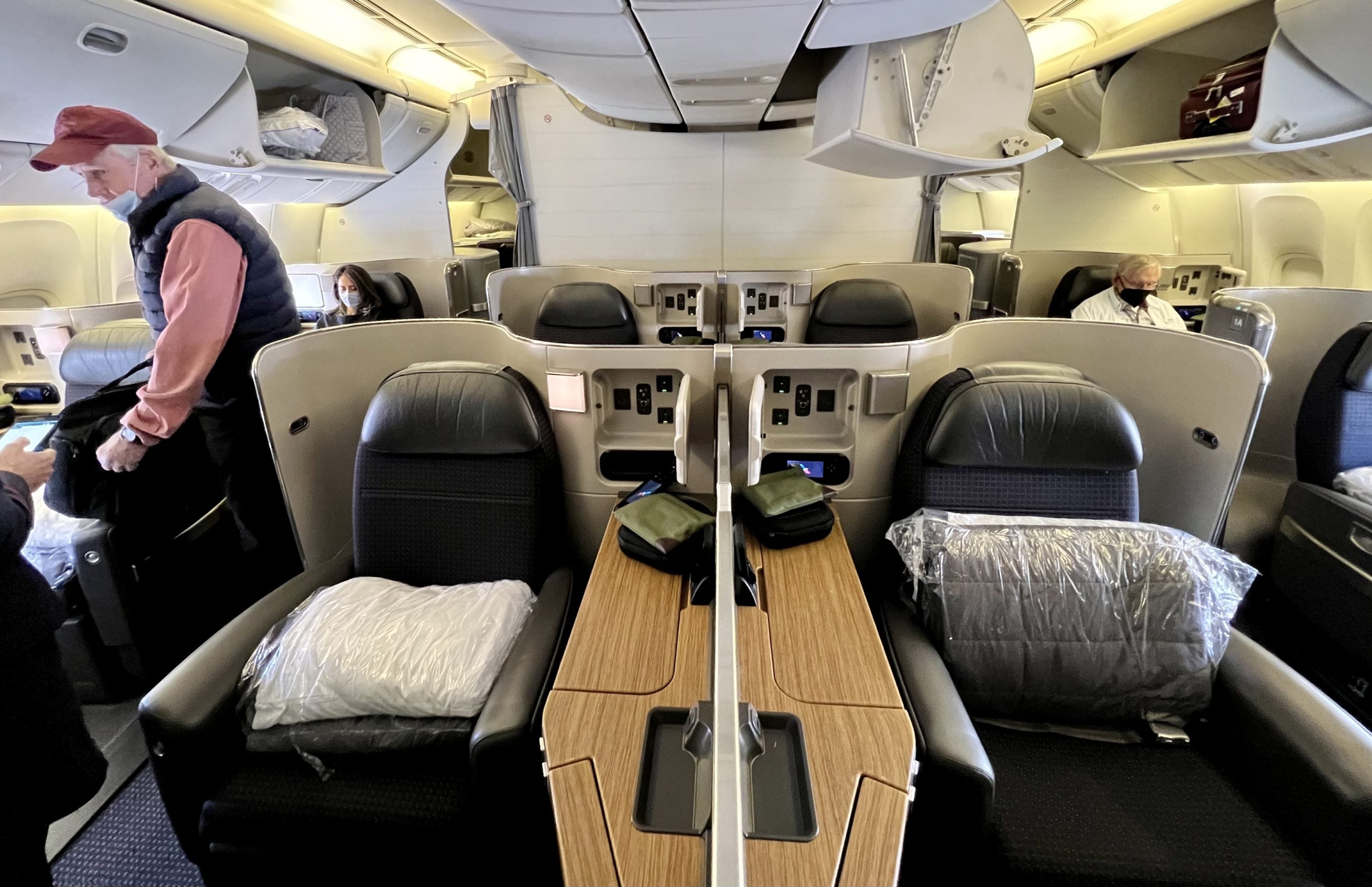 American Airlines Boeing 777 300 Flagship First cabin from front