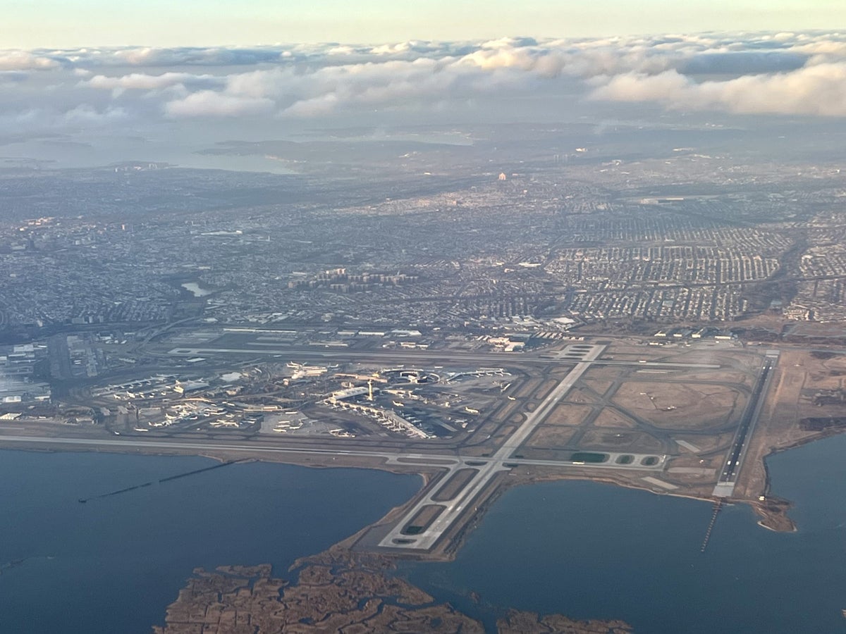 American Airlines Flagship Business JFK from the air