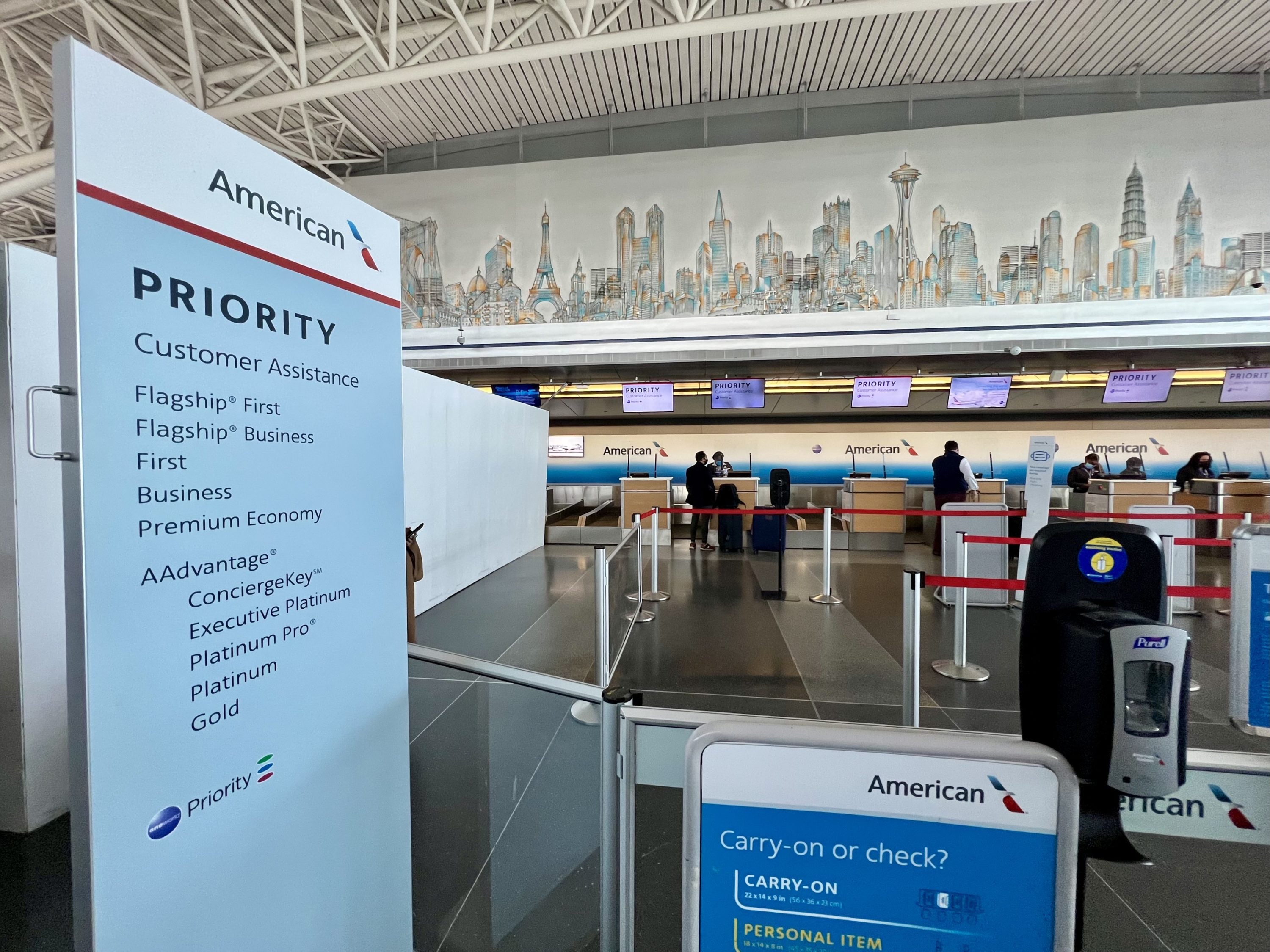 American Airlines Flagship Business JFK priority check in