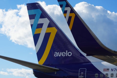 Avelo Tail and Wing Tip Livery