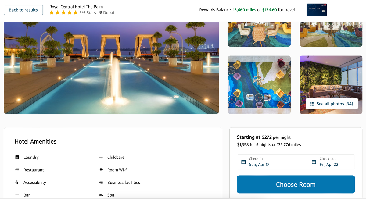 Capital One hotel booking