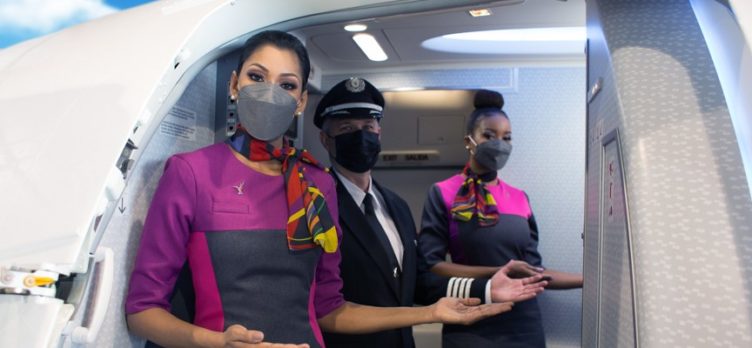Caribbean Airlines flight staff