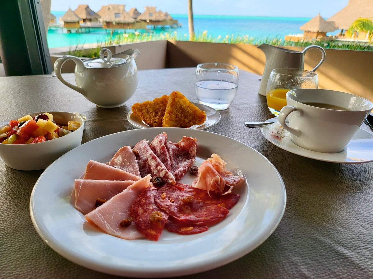 Conrad Bora Bora breakfast