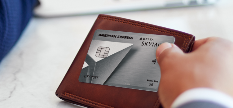 Delta Platinum card against wallet