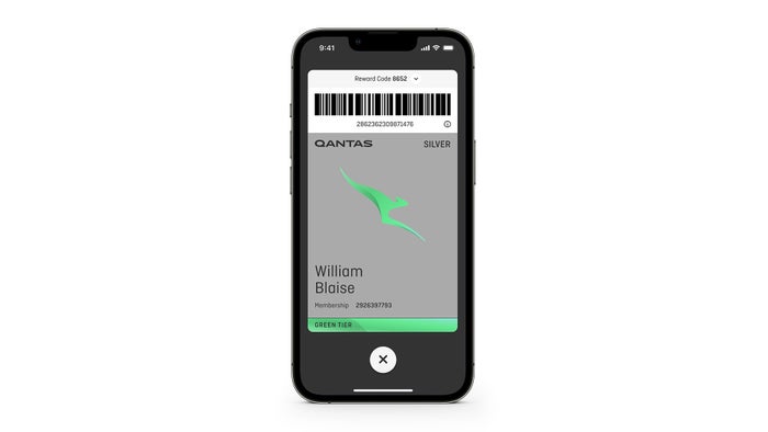 Qantas Green Tier membership screenshot