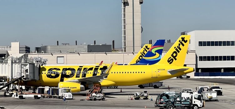 Spirit Airlines aircraft at LAX