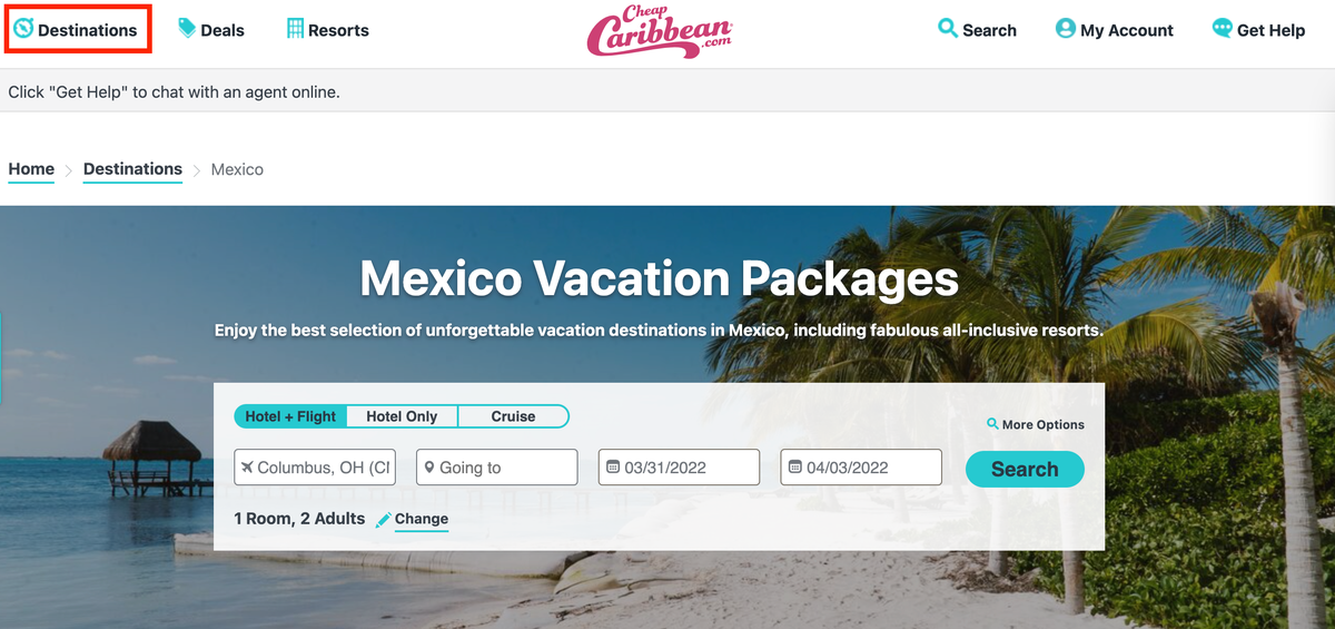 Mexico Vacation packages on CheapCaribbean.com