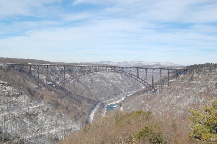 New River Gorge Bridge in the Winter