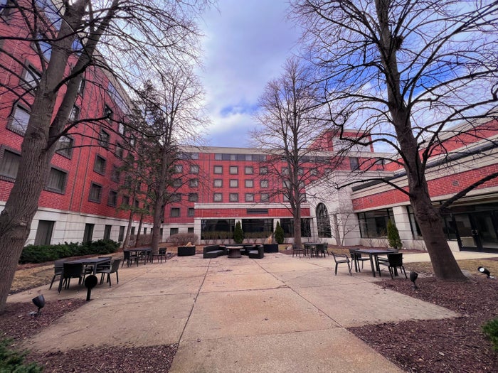 Outside courtyard at Hyatt Regency Deerfield