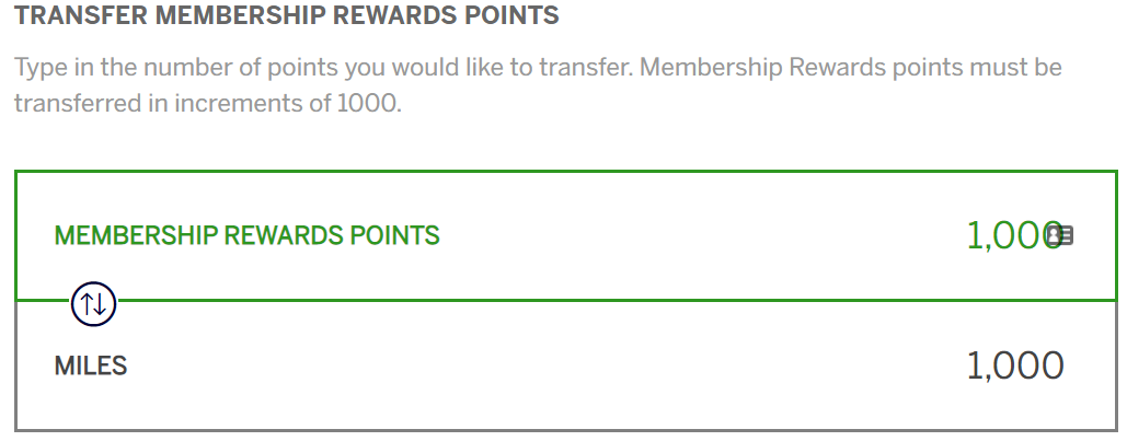 Transfer Amex