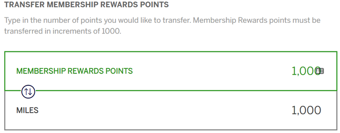 Transfer Amex