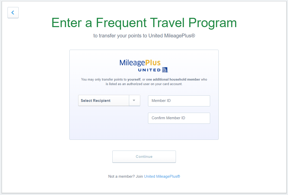 United MileagePlus Chase Ultimate Rewards transfer partner