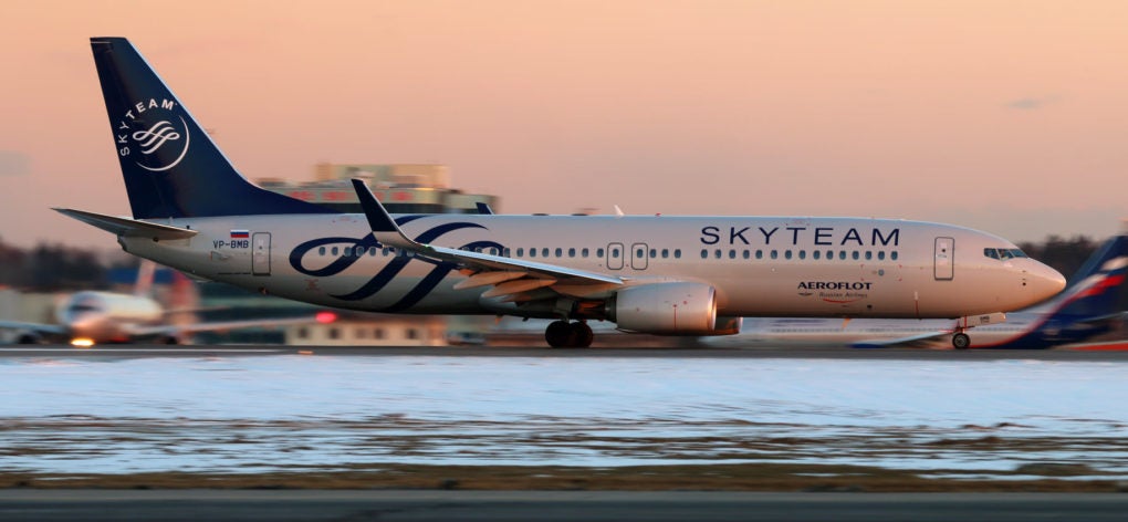 Aeroflot SkyTeam livery