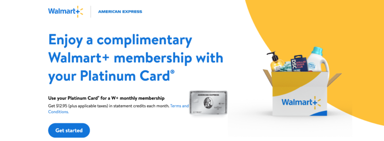 Amex Platinum card Walmart+