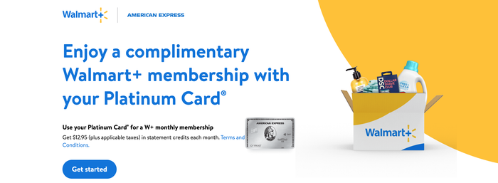 AmexPlatinumWalmartPlus Amex Platinum card Walmart+