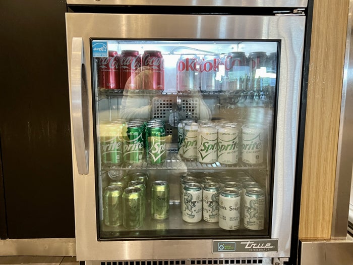 British Airways Boeing 777 300 Club Suite JFK Galleries Lounge sodas