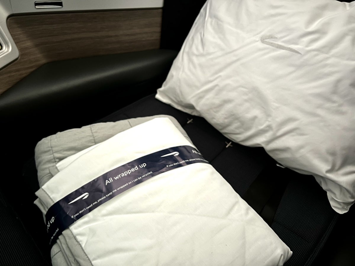 British Airways Boeing 777 300 Club Suite seat bedding