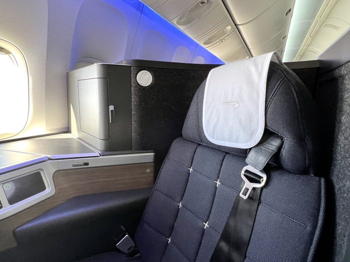 British Airways Boeing 777 300 Club Suite seat close up