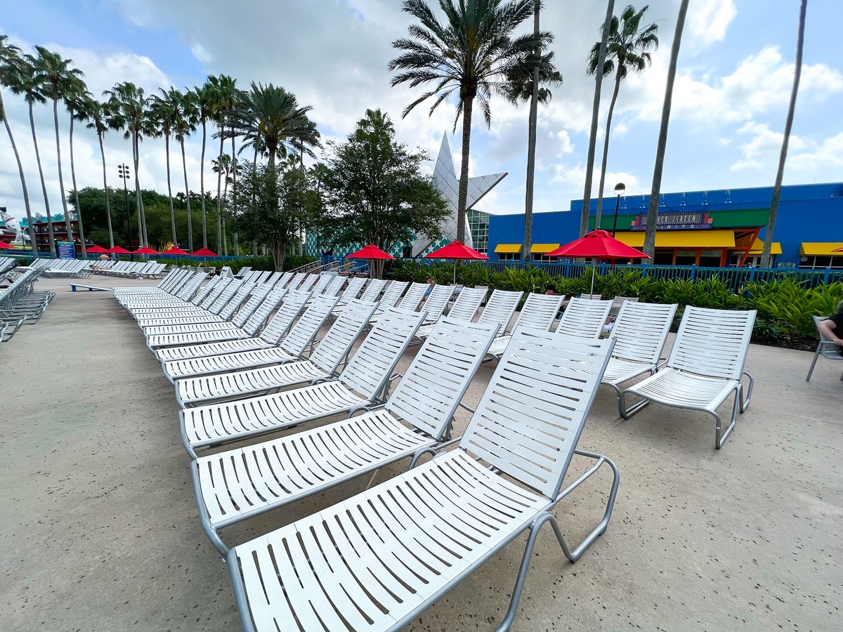Disneys All Star Movie Resort Fantasia pool chairs