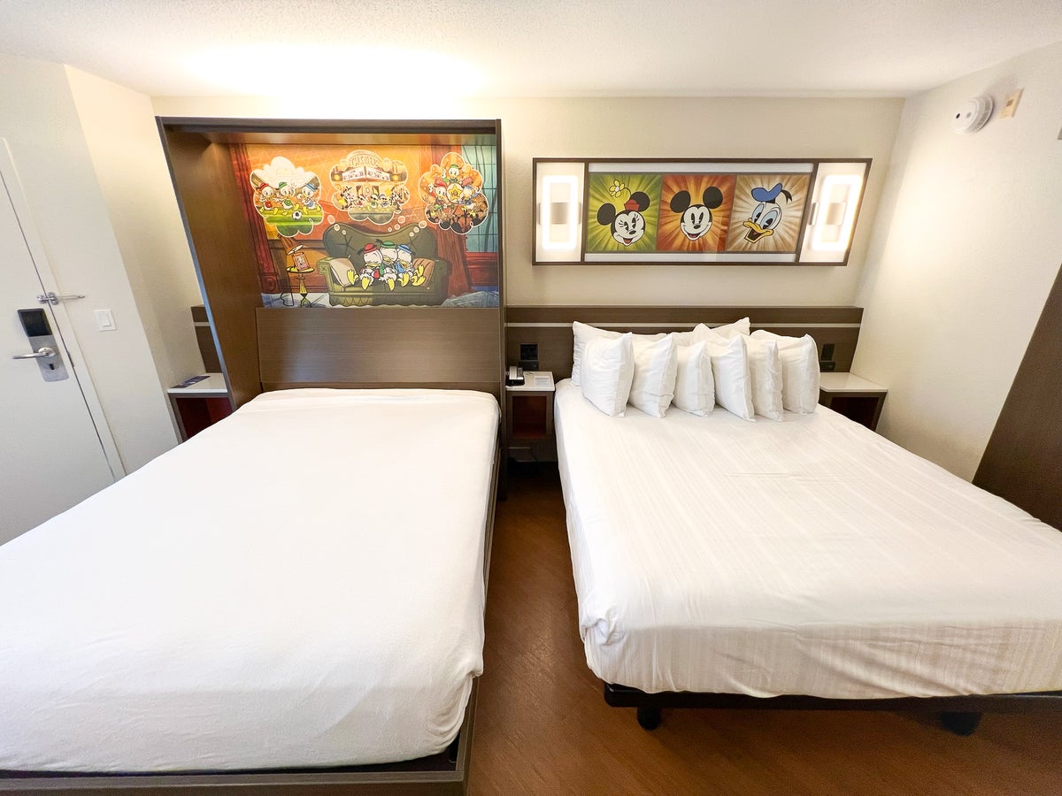 Disneys All Star Movie Resort Preferred room open Murphy bed