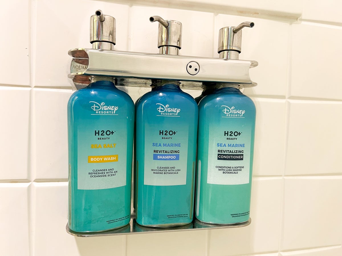 Disneys All Star Movie Resort Preferred room shared soap shampoo conditioner