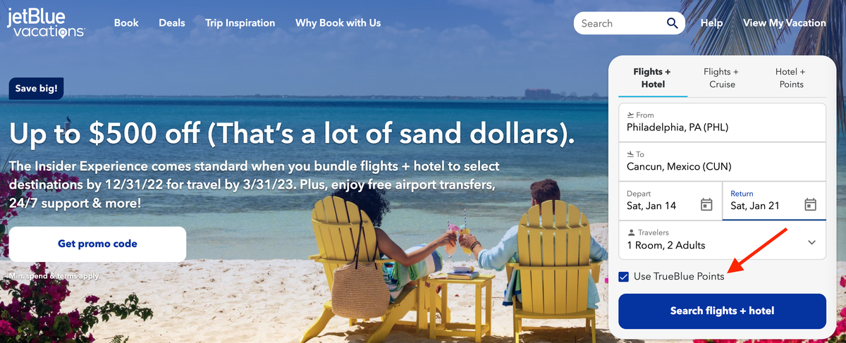 JetBlue Vacations cancun package