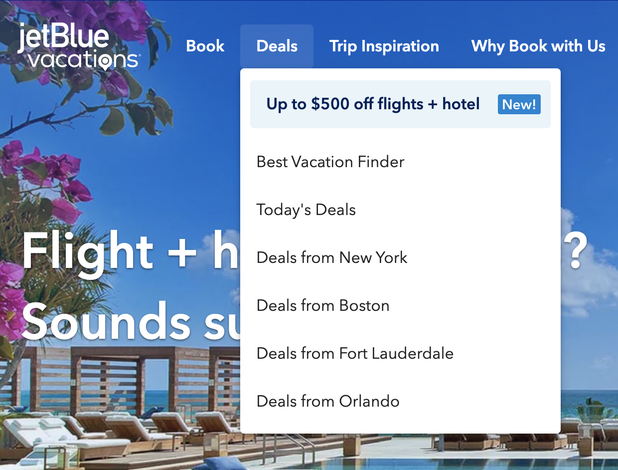 jetblue travel vacations