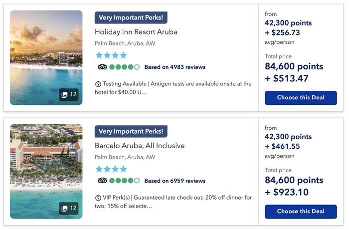 JetBlue Vacations hotel search