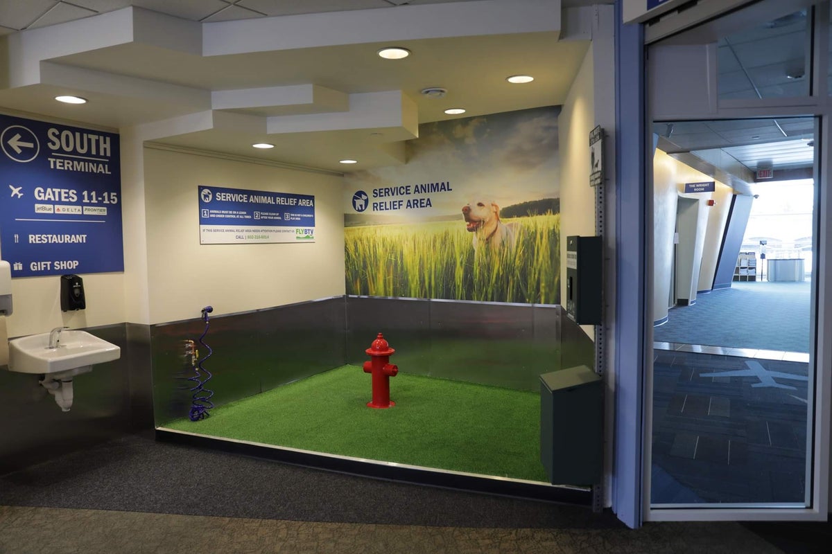 Service Animal Relief Area Burlington International Airport BTV