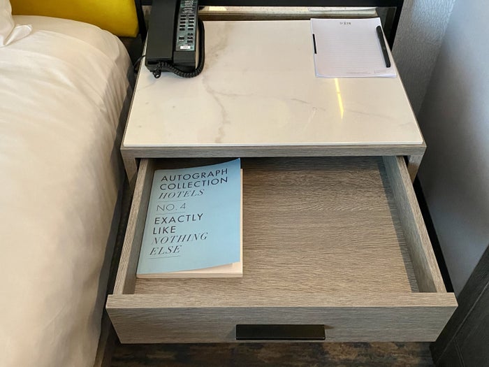 The Dixon London Autograph Collection bedroom nighstand drawer