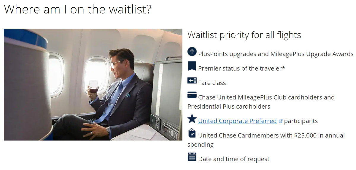 Waitlist priority United flights