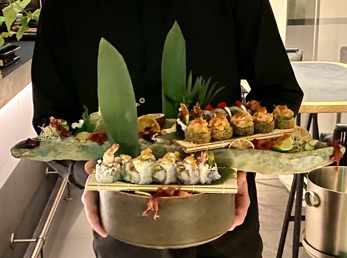 Academias Hotel Nyx Japanese Fusion Gastrobar sushi boat