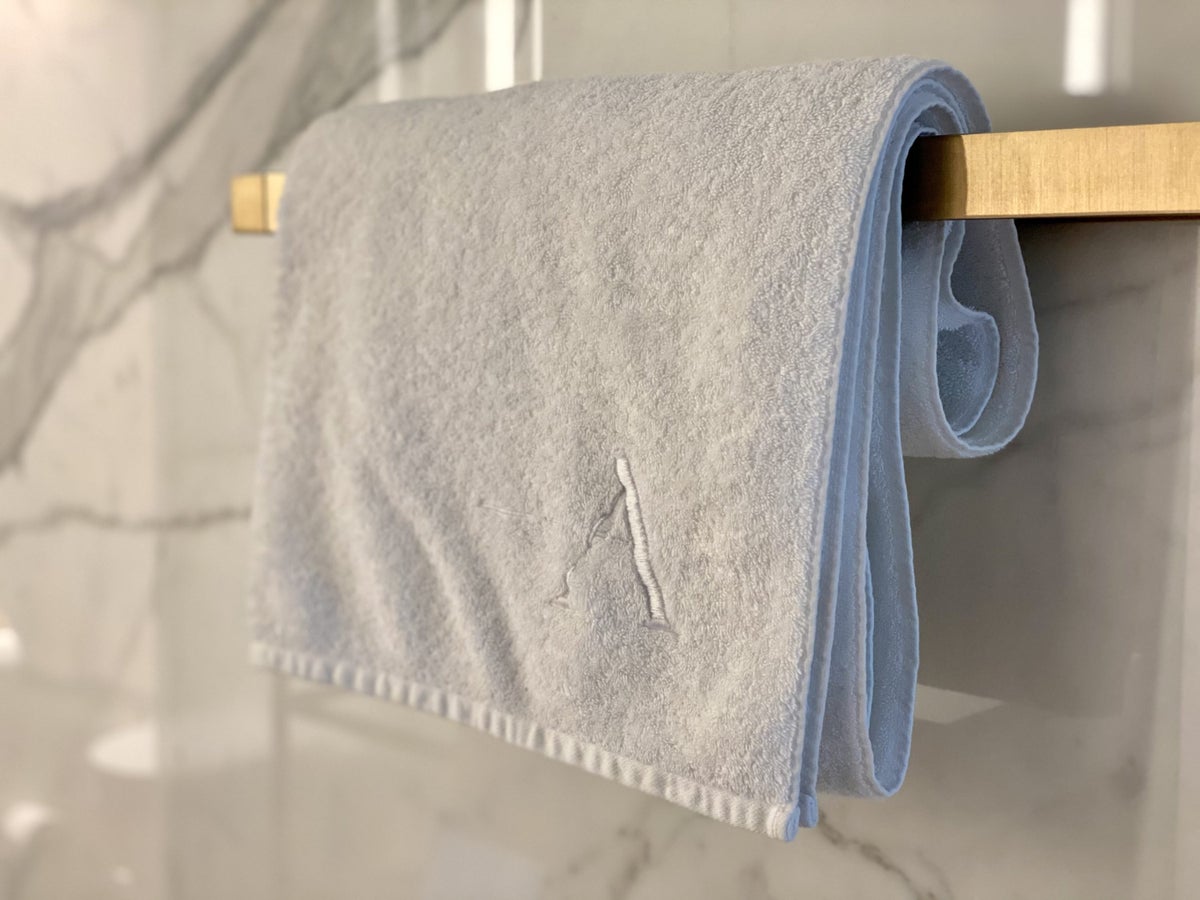 Academias Hotel bathroom branded towel