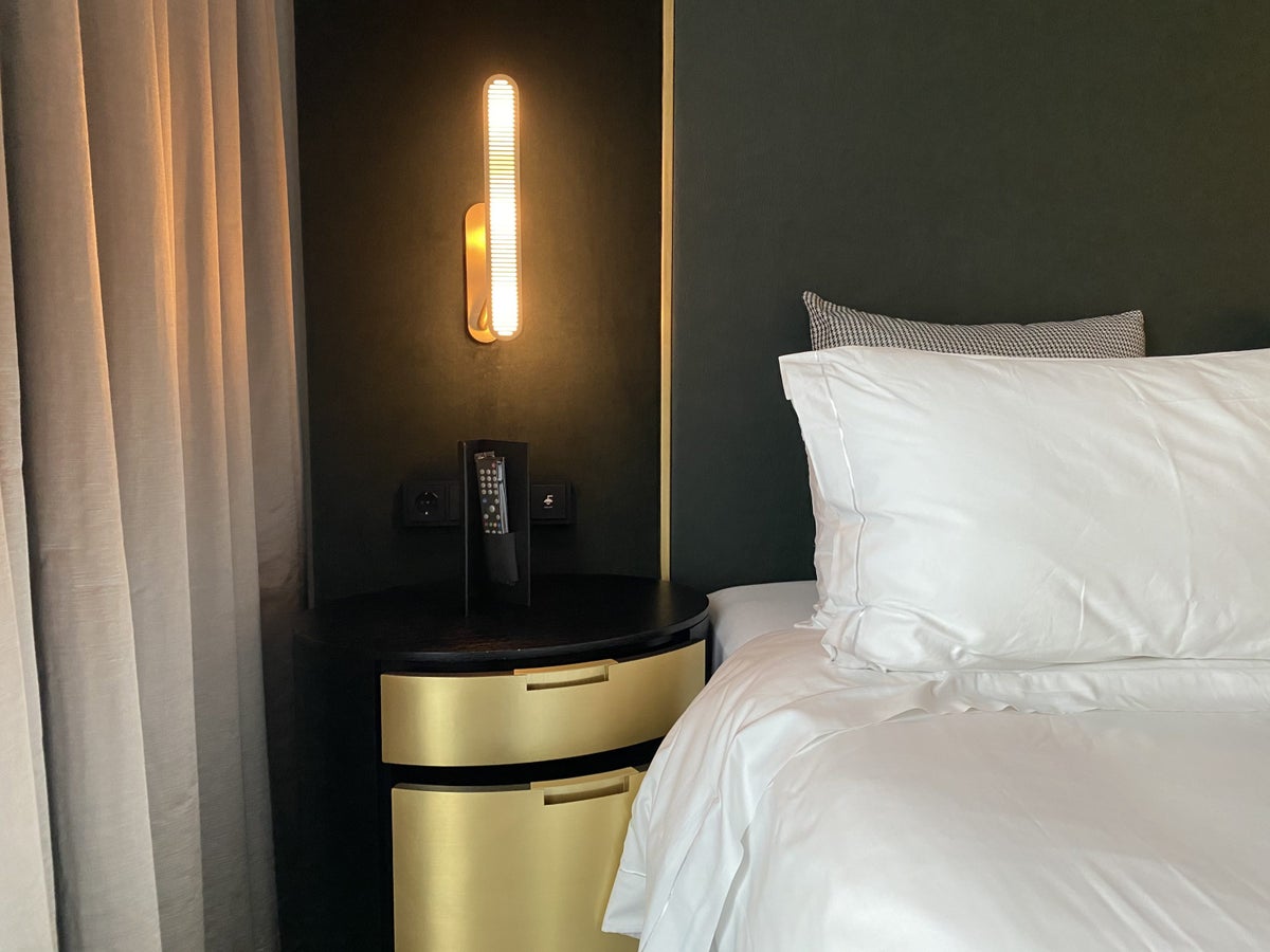 Academias Hotel bedroom nightstand