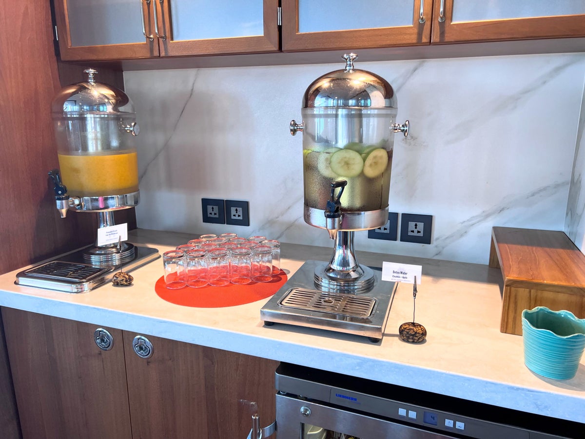 Fresh juice in the Endeavour II lounge