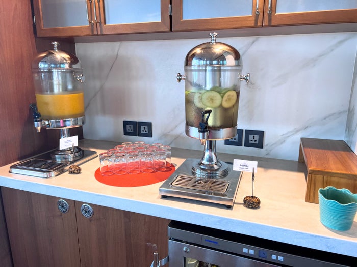 Fresh juice in the Endeavour II lounge